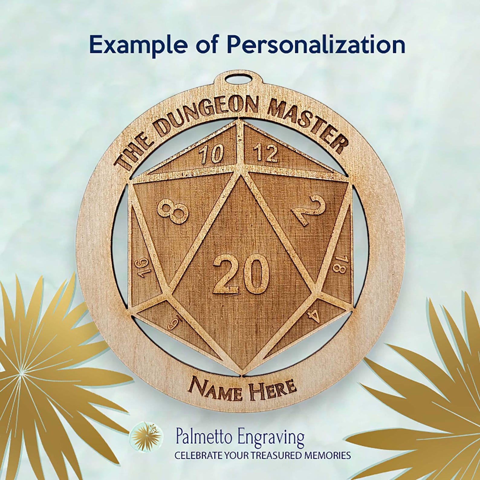 D&D Christmas Ornaments, Personalized Dungeons and Dragons Gifts