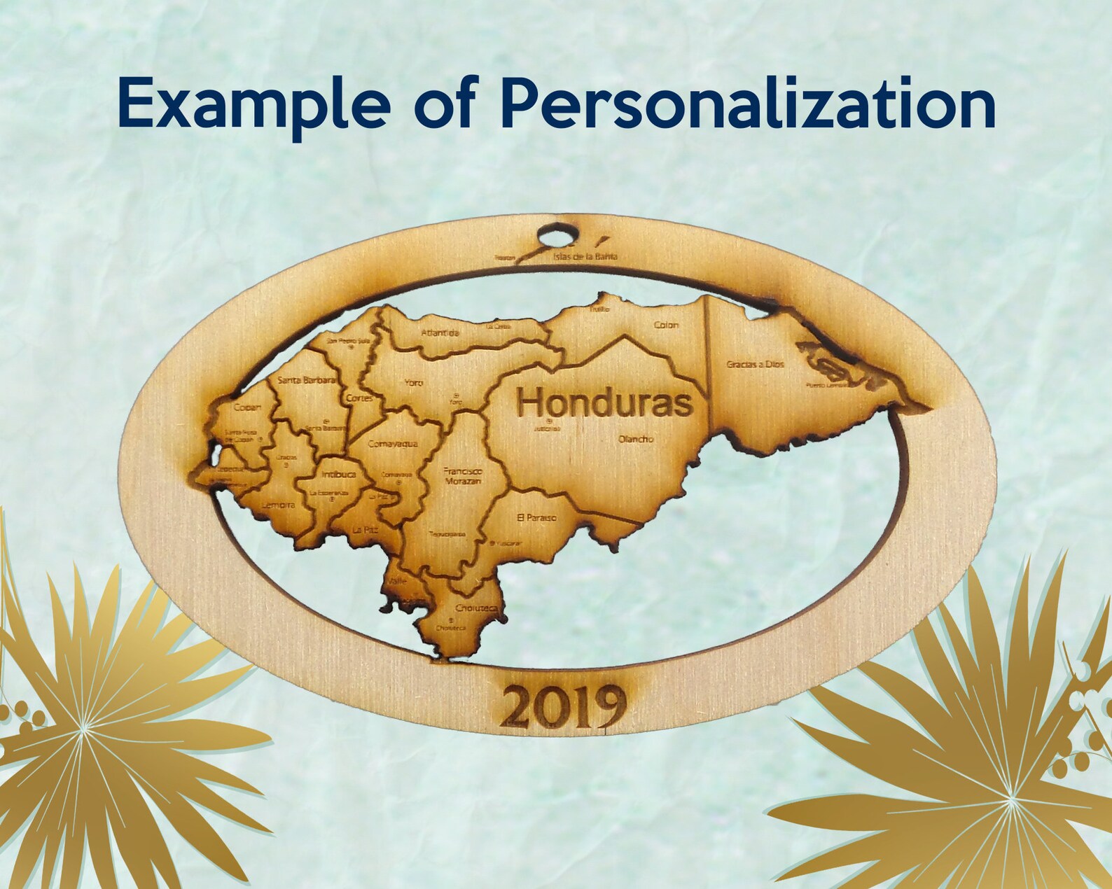 Personalized Honduras Ornament Honduras Christmas Ornament | Etsy