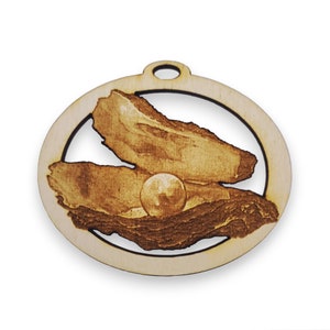 Personalized Oyster Shell Ornaments | Oyster Lover Gifts | Oyster Shell Christmas Ornaments | Coastal Gifts | Oyster Decor Decorations