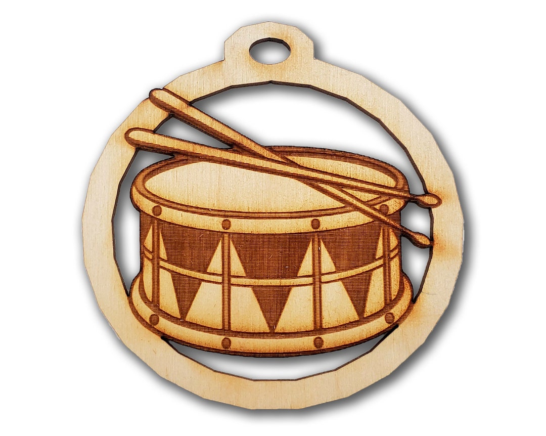 Personalized Snare Drum Ornament Gift for Drummer Drum Christmas