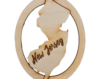 Personalized New Jersey Ornament - New Jersey State Ornament - New Jersey Gift - New Jersey Christmas Ornaments - New Jersey Gifts