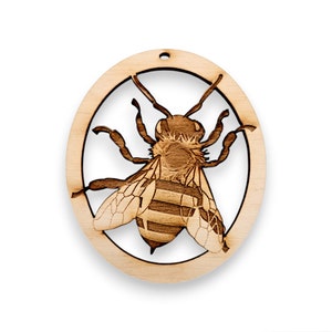 Personalized Bee Ornament - Unique Honey Bee Christmas Ornament - Gift for Beekeeper - Handmade Bee Christmas Tree Decorations