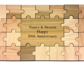Rustic Wedding Guest Book Puzzle Ideas, Alternative Wedding Guest Book, Baby Shower Guest Book, Wood Guest Book for Wedding - 23pc