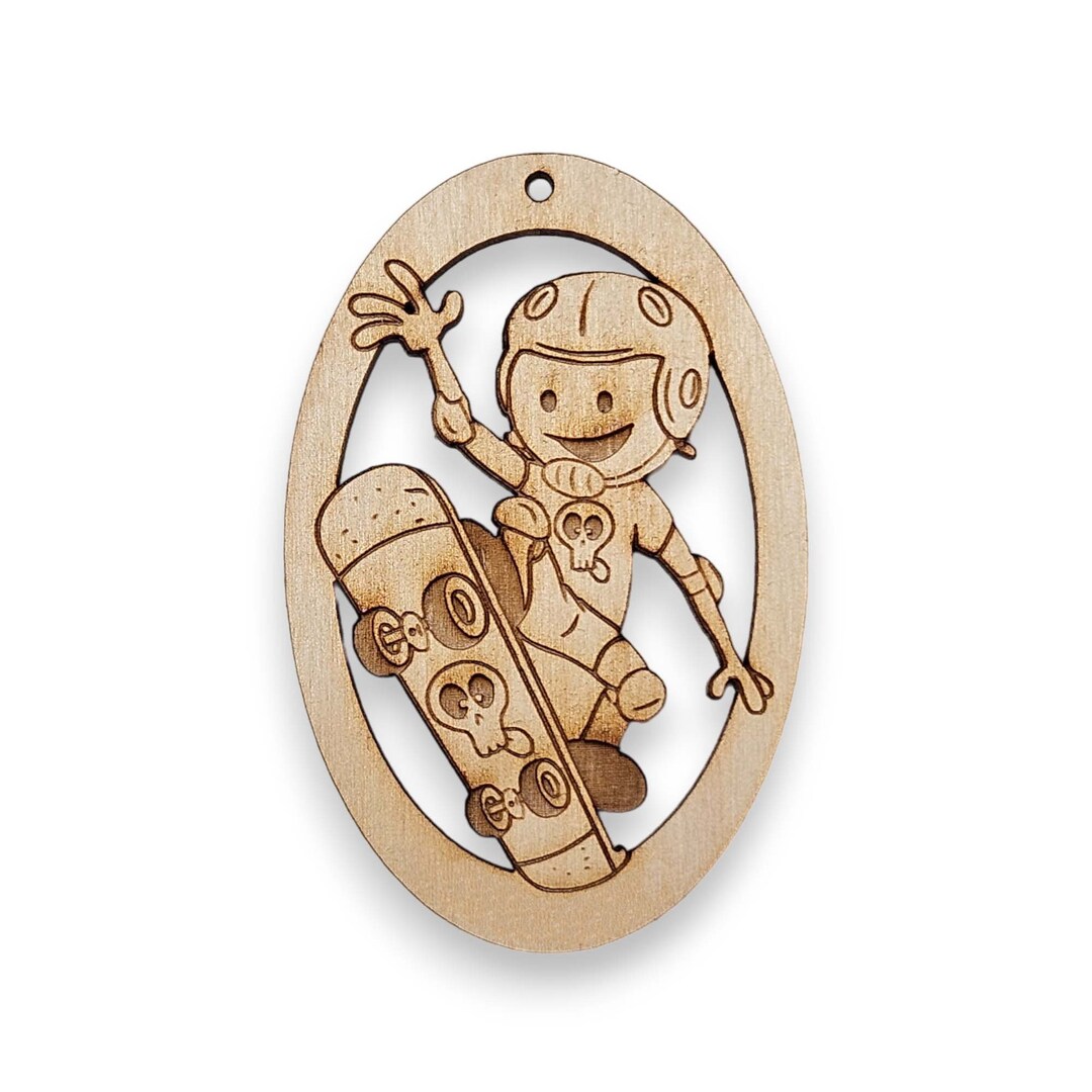 Personalized Skate Boarding Ornament Skate Boarder Ornament Skate Boarder Ornaments Skate ...
