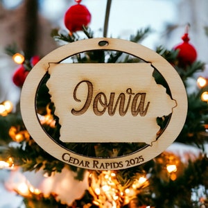 Personalized Iowa Ornament - Iowa State Ornament - Iowa Gift - Iowa ...