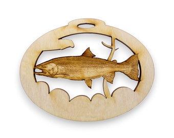 Personalized Steelhead Trout Ornament - Personalized Fishing Gift for Him - Fishing Ornaments - Fishing Christmas Ornaments