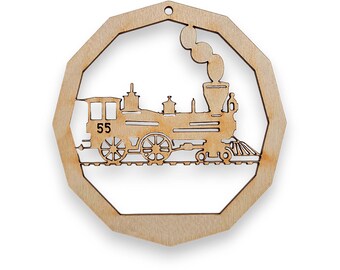 Personalized Train Ornaments, Train Gifts for Men, Train Gifts for Dad, Train Christmas Ornaments, Gift for Train Lover