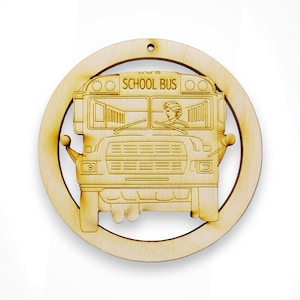 Personalized Bus Driver Ornament, Female - Bus Driver Gift - School Bus Driver Ornaments - Gift for Bus Driver - School Bus Gifts
