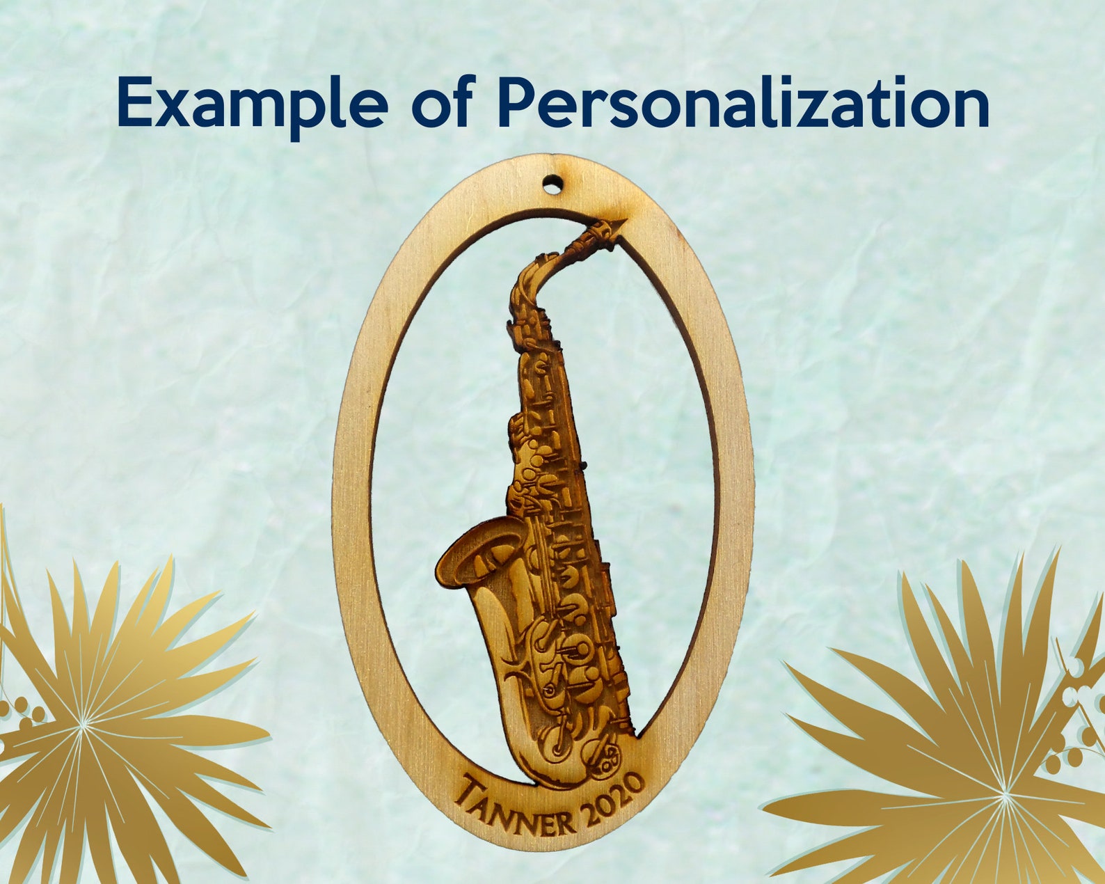 Personalized Saxophone Ornament Saxophone Gift Saxophone Etsy