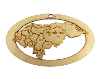 Personalized Honduras Ornament - Honduras Christmas Ornament - Honduras Ornaments - Honduras Gift - Honduras Decoration - Honduras Map