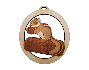 Personalized Chipmunk Ornament | Chipmunk Christmas Ornaments | Cute Chipmunk Gift | Forest Animal Ornament