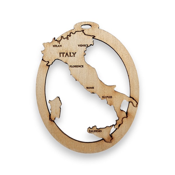 Personalized Italy Ornament, Italy Christmas Ornament, Italy Souvenir, Italy Decorations, Italian Ornament, Travel Souvenir