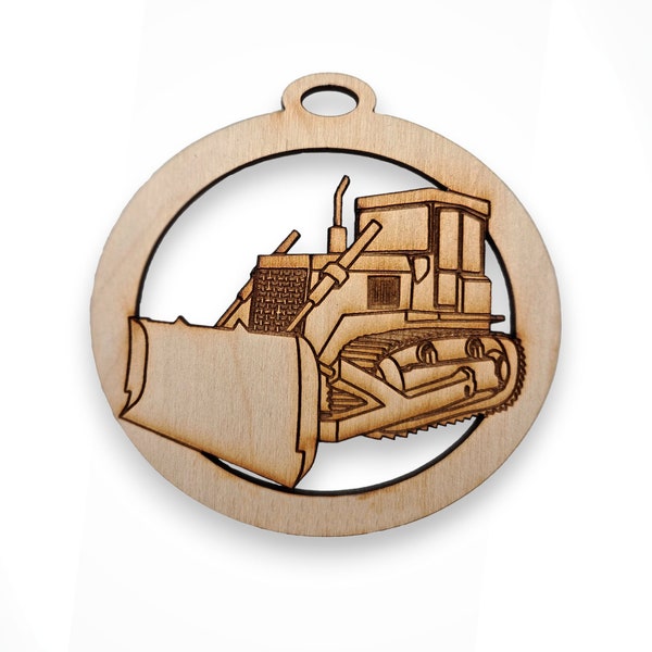 Personalized Bulldozer Christmas Ornament | Gift for Construction Workers | Construction Themed Christmas Tree | Heavy Equipment Ornaments