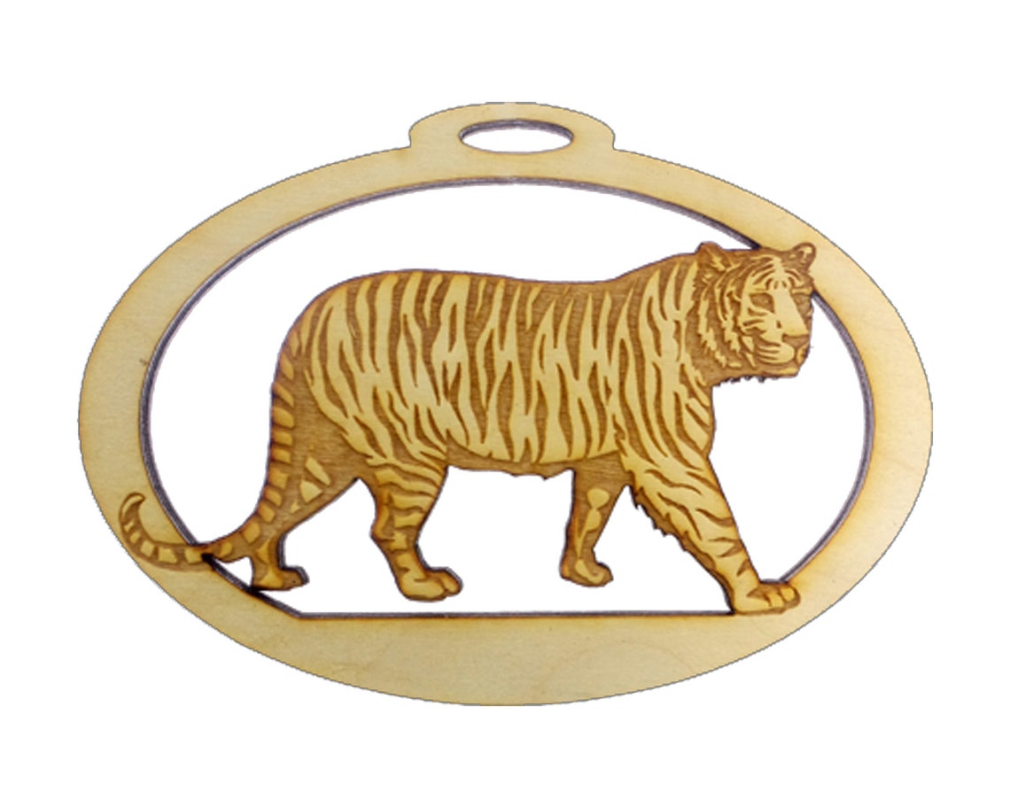 Personalized Tiger Ornament Tiger Christmas Ornaments Unique Etsy