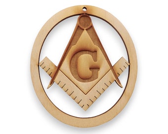 Personalized Mason Ornament - Masonic Ornament - Order of the Freemasons - Freemason Ornament - Masonic Gift - Masonic Decor