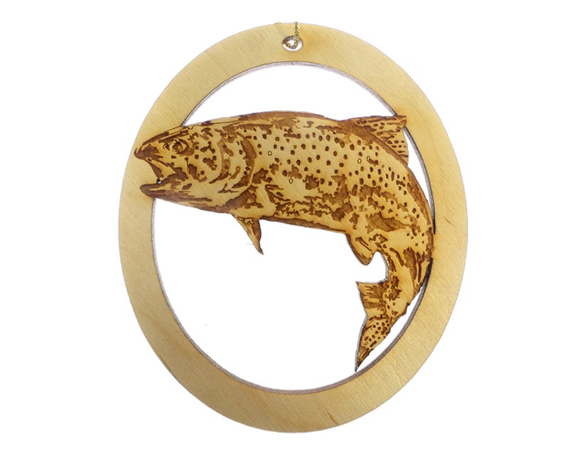 Personalized Rainbow Trout Ornament Fishing Christmas Etsy