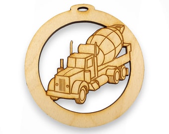 Personalized Cement Truck Ornament - Gift for Cement Truck Driver