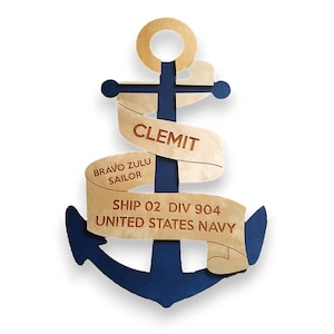 Navy PIR Banner, Navy Door Banner, Navy Boot Camp Graduation Gifts, US Navy Gifts, PIR Navy Graduation Gift, Personalized Anchor Door Hanger