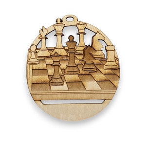 Gifts for Chess Players | Personalized Chess Christmas Ornament |  Chess Gift Ideas | Chess Lover Gifts | Chess Christmas Decorations
