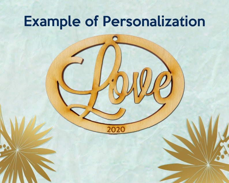 Personalized Love Ornament Love Ornaments Love Decorations - Etsy