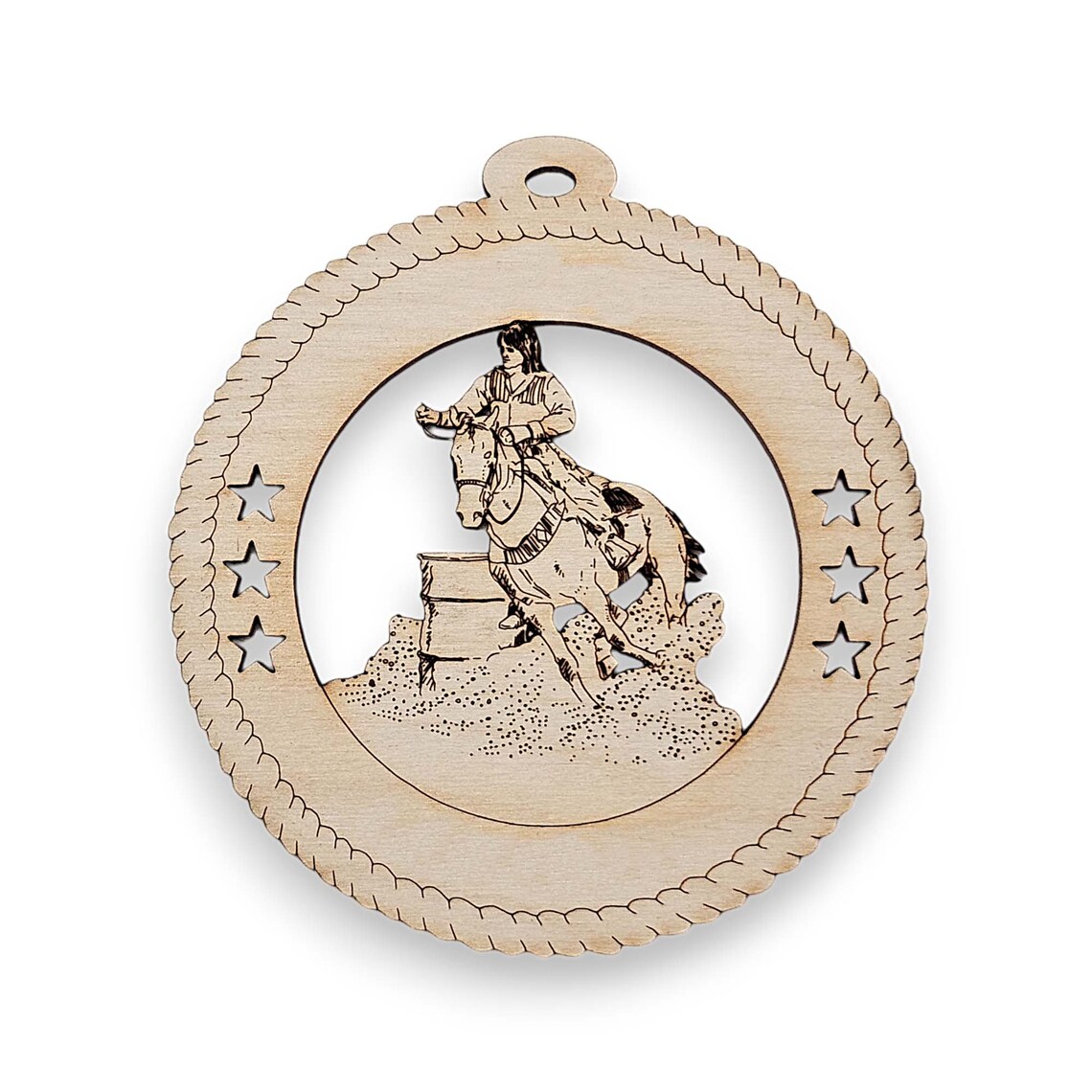 Personalized Barrel Racing Women Ornament, Barrel Racing Gift, Horse ...