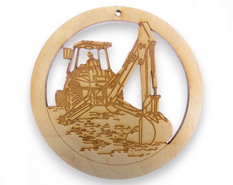 Personalized Backhoe Operator Ornament - Backhoe Operator Gift - Backhoe Operator Christmas Ornament - Construction Ornaments