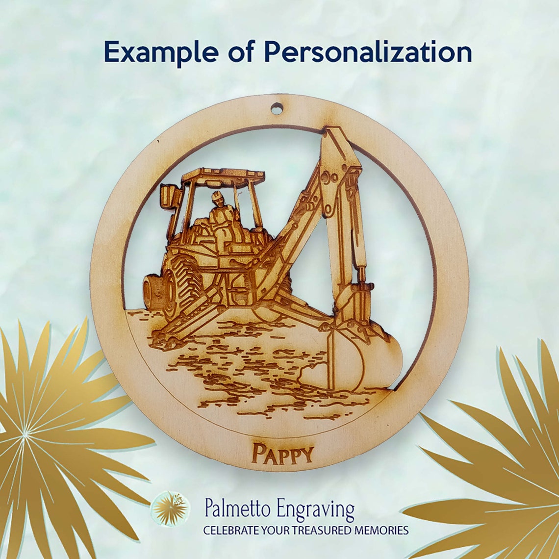 Personalized Backhoe Operator Ornament - Backhoe Operator Gift ...