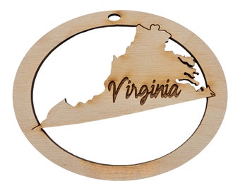 Personalized Virginia Ornament, Virginia State Ornament, Virginia Gift, Virginia Christmas Ornament, Virginia Ornaments, Virginia Souvenir