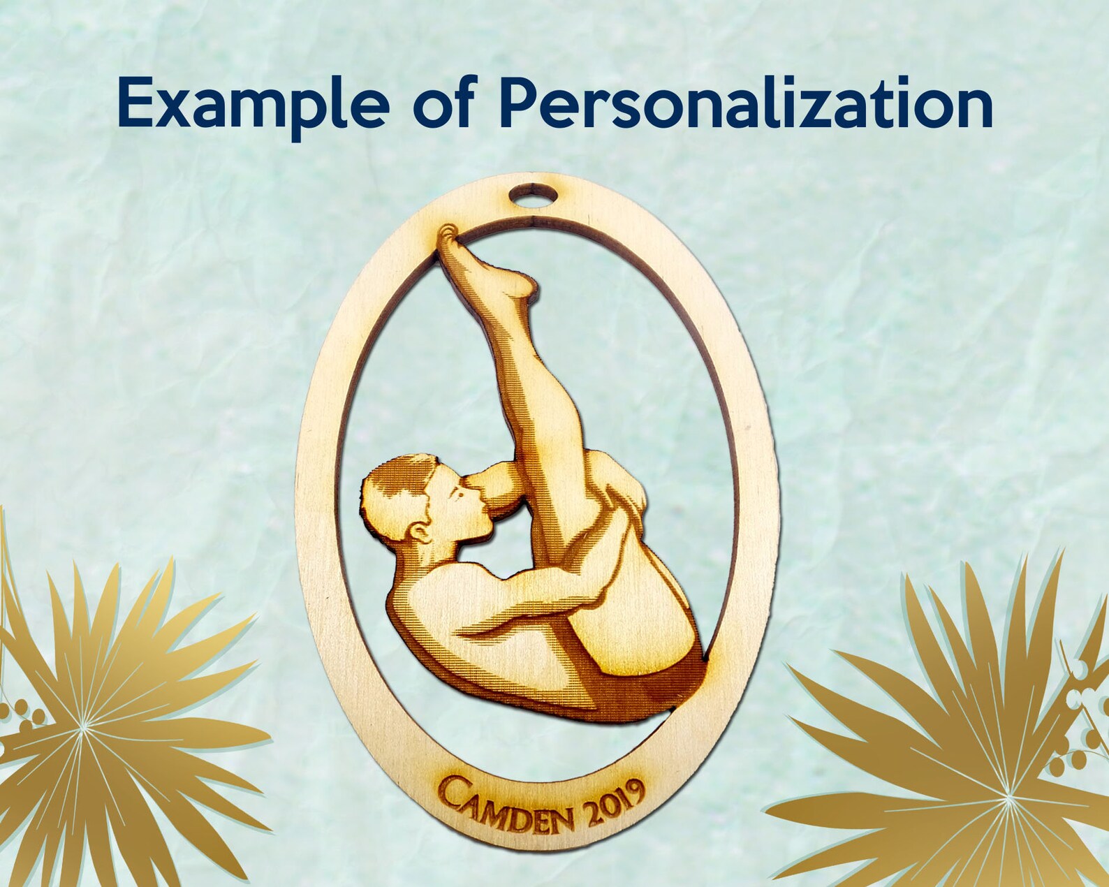 Personalized Diving Ornament Male Swimming Ornaments Swim Etsy