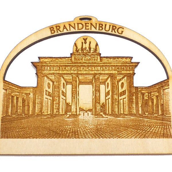 Personalized Brandenburg Gate Ornament, Engraved Berlin Germany Souvenirs Keepsakes Christmas Ornaments, Unique Brandenburg Souvenir