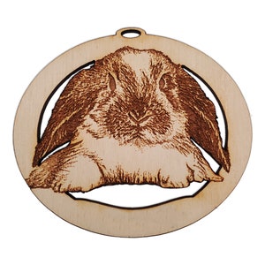 Personalized Lop Bunny Ornaments, Lop Bunny Christmas Ornament, Unique Rabbit Gifts for Rabbit Lovers