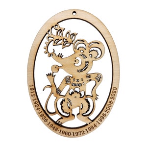 Year of the Rat Ornament | Chinese Zodiac Christmas Ornaments | Gifts for Chinese Zodiac Lovers | Chinese Astrology Ornament
