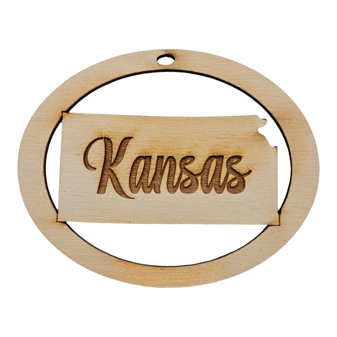 Personalized Kansas Ornament, Kansas State Ornament, Kansas Gift