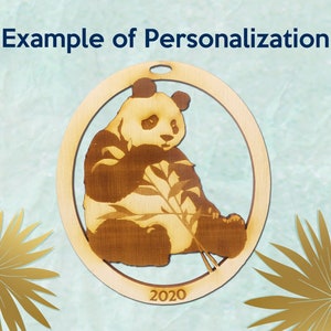 Personalized Panda Ornament Panda Bear Gifts Panda Gifts - Etsy