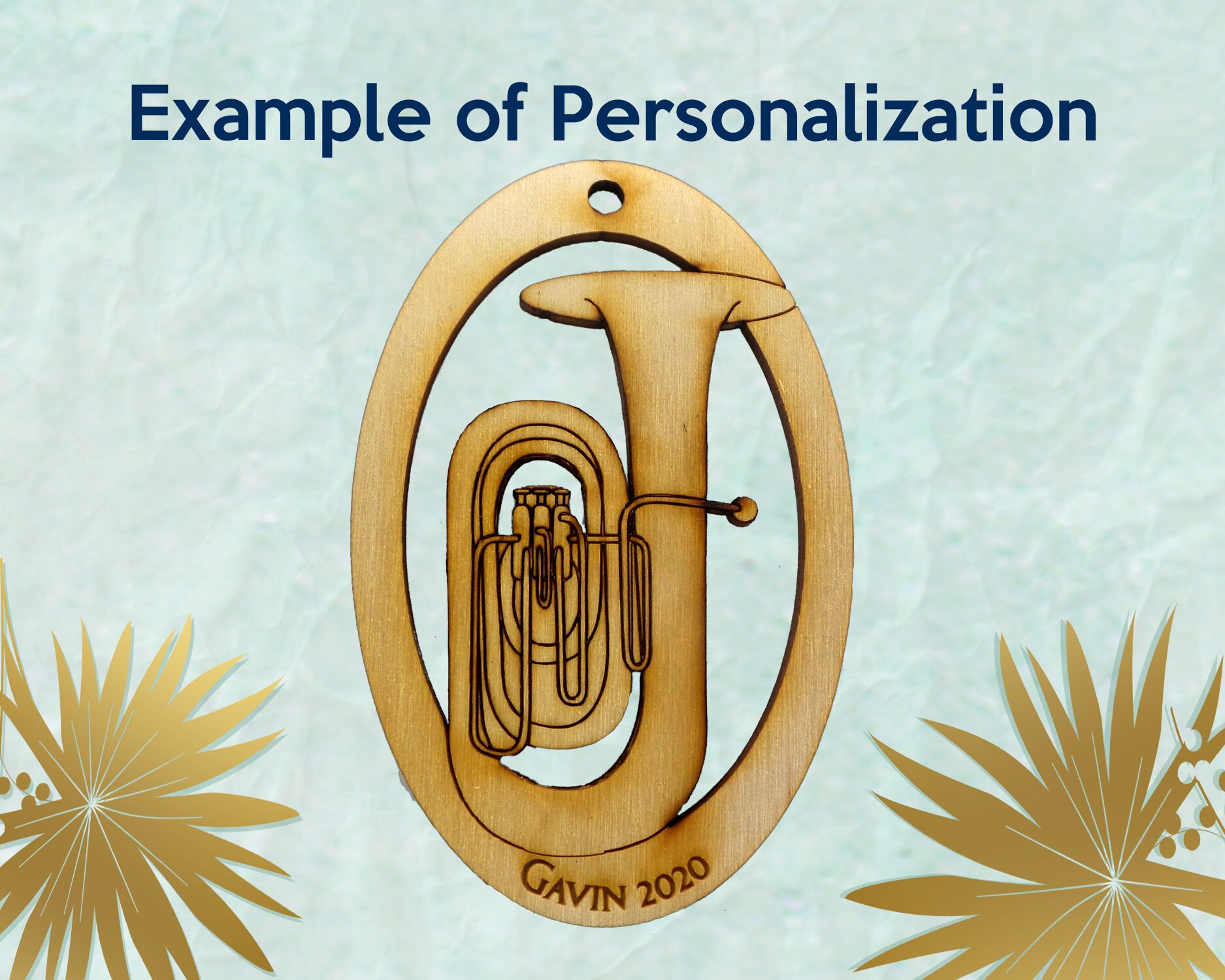 Personalized Personalized Tuba Christmas Ornament Musician Etsy