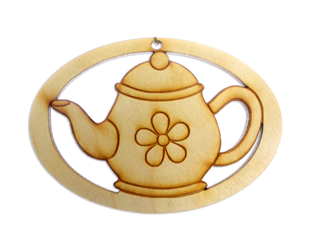 Personalized Tea Pot Ornament Tea Pot Christmas Gift Tea Pot Gift Topper Tea Pot Ornaments Tea