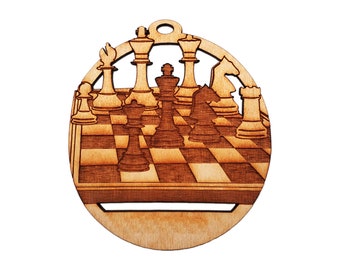 Gifts for Chess Players | Personalized Chess Christmas Ornament |  Chess Gift Ideas | Chess Lover Gifts | Chess Christmas Decorations