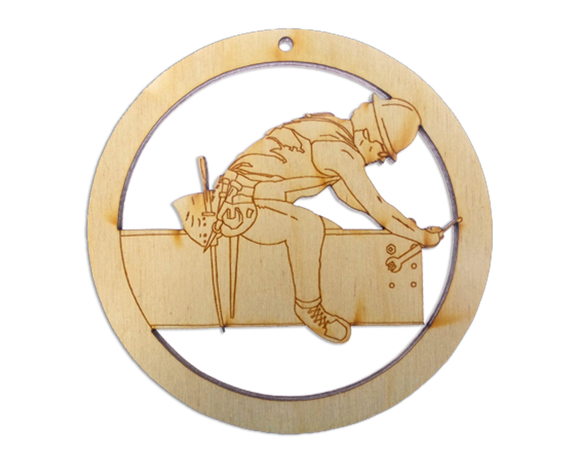 Personalized Steel Iron Worker Ornament, Iron Worker Ornaments, Iron …