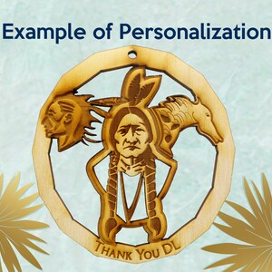 Personalized Native American Ornament, Unique American Indian Ornaments