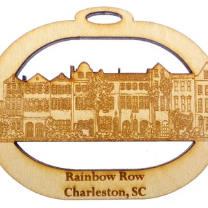 Rainbow Row Ornament Rainbow Row Christmas Ornament Rainbow Row Ornaments Charleston, SC Souvenir image 1