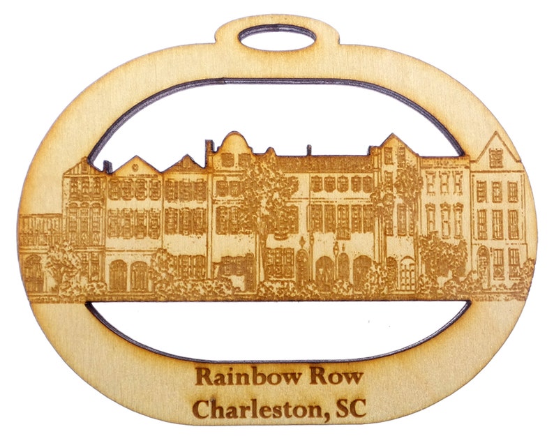 Rainbow Row Ornament Rainbow Row Christmas Ornament Rainbow Row Ornaments Charleston, SC Souvenir image 1