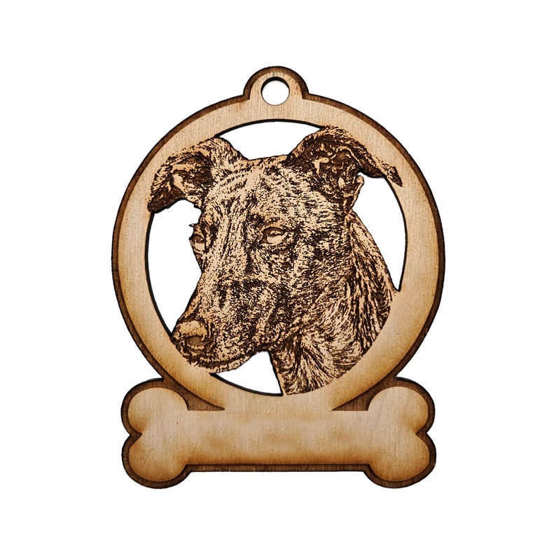 Personalized Greyhound ornament, wooden dog ornament, Christmas tree decoration, unique dog ornament, handmade pet ornament, Greyhound Christmas ornament, custom dog decor, sustainable wood ornament, Greyhound gift