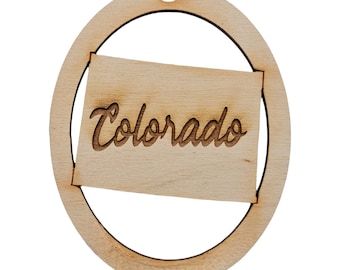 Personalized Colorado Ornament for Christmas Tree, Centennial State Keepsakes, Decorations and Souvenirs