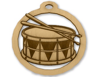 Personalized Snare Drum Ornament - Gift for Drummer - Drum Christmas Ornaments