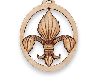 Personalized Fleur de Lis Ornament - Fleur De Lis Christmas Ornaments - Fleur De Lis Gifts - Fleur De Lis Art - Fleur De Lis Decor