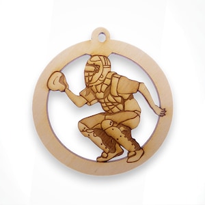 Personalized Baseball Catcher Ornament | Baseball Catcher Christmas Ornaments | Gift Softball Catcher Ornament | Gift Idea for Ball Catcher
