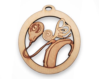 Personalized Cochlear Implant Ornament | Gifts for Audiologists | Gifts for Otolaryngologists | Speech Pathologist Gifts |Christmas Ornament