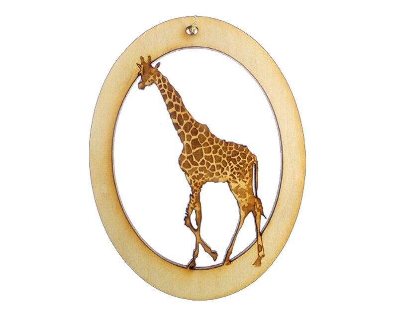 Personalized Giraffe Ornament, Giraffe Christmas Ornament, Unique Giraffe Gifts for Women, Giraffe Themed Gifts, Giraffe Party Favors image 1