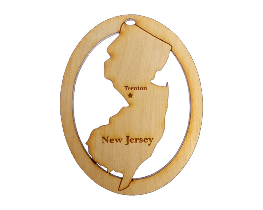 Personalized New Jersey Ornament New Jersey State Ornament Etsy