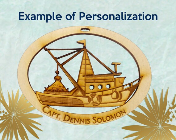 Personalized Trawler Ornament Trawler Boat Gift